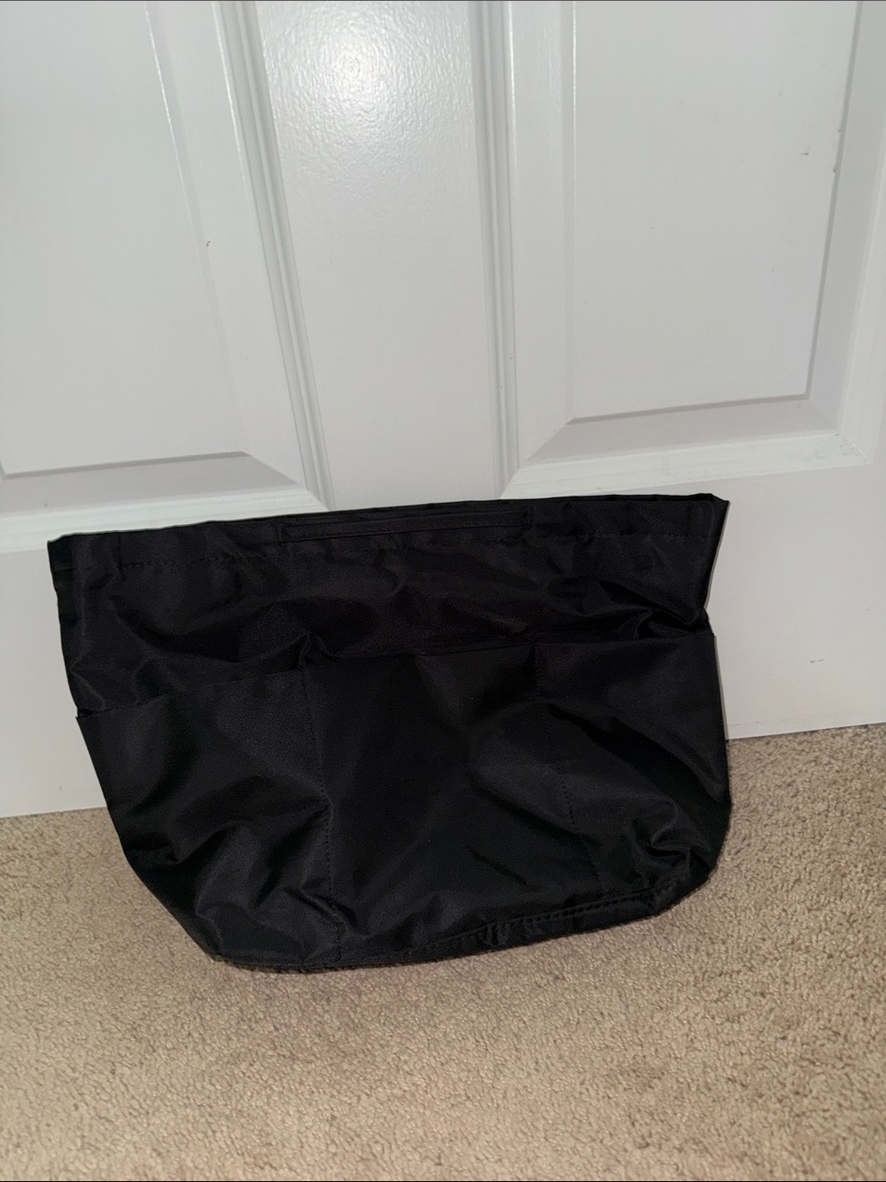 Large Black Nylon Tote Insert Organizer